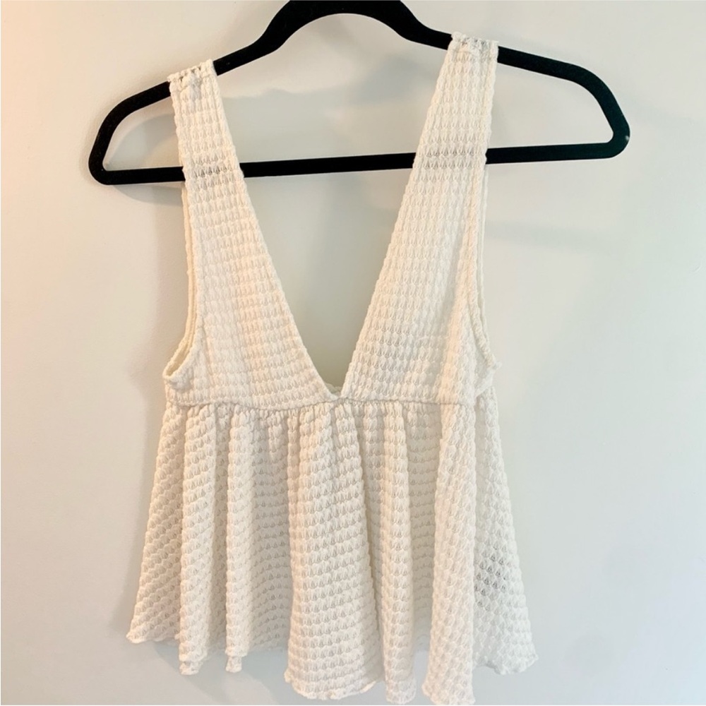 Urban Outfitter’s Deep V Neck Tank Cream Soft Size XS